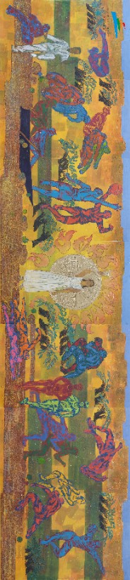 《圣火》  壁畫   長(zhǎng) 9100cm 高200cm 作者 高慧娟   馬麗  裴家月  孟強(qiáng).jpg